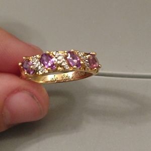 Gold plated engraved ring